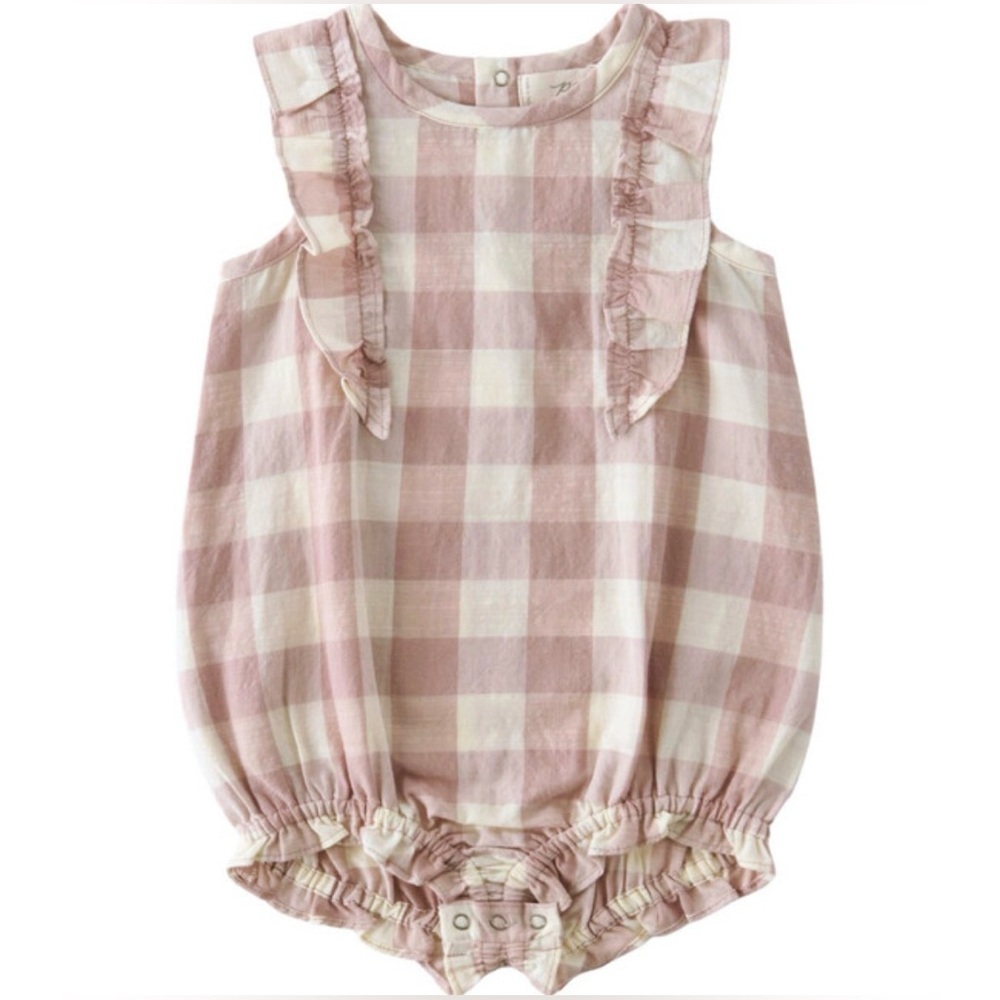 Pehr Checkmate Flutter in Shell Pink 6-12M